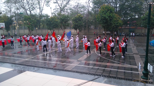 Liên đội trường Nguyễn Tất Thành giành giải nhất Hội thi nghi thức Đội cấp cụm Cầu Giấy