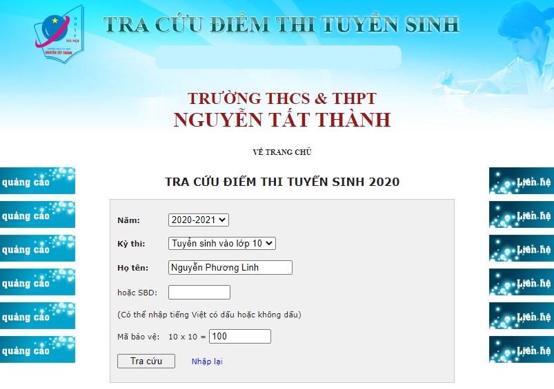 HÆ°á»›ng Dáº«n Xem Sá»' Bao Danh Ki Thi Vao Lá»›p 10 NÄƒm Há»c 2020 2021 TrÆ°á»ng Thcs Thpt Nguyá»…n Táº¥t Thanh Ha Ná»™i