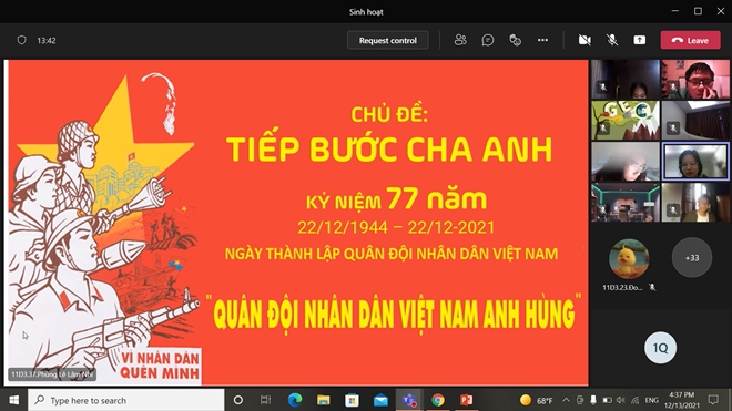 Kỷ niệm 77 năm ngày thành lập Quân đội Nhân dân Việt Nam