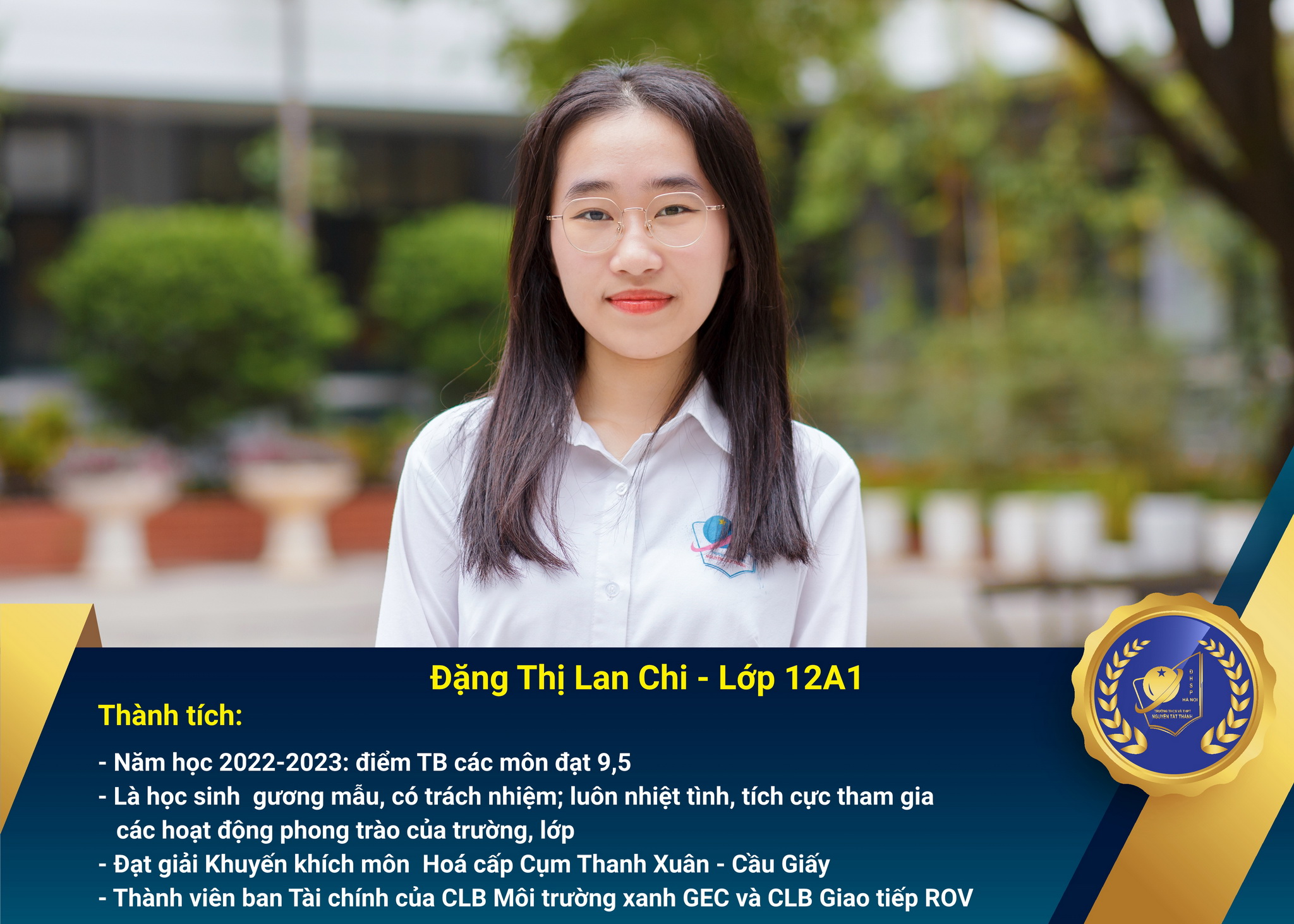 Chân dung học sinh nhận Học bổng Nguyễn Tất Thành lần thứ 47 – Khối 12 - năm học 2023 – 2024