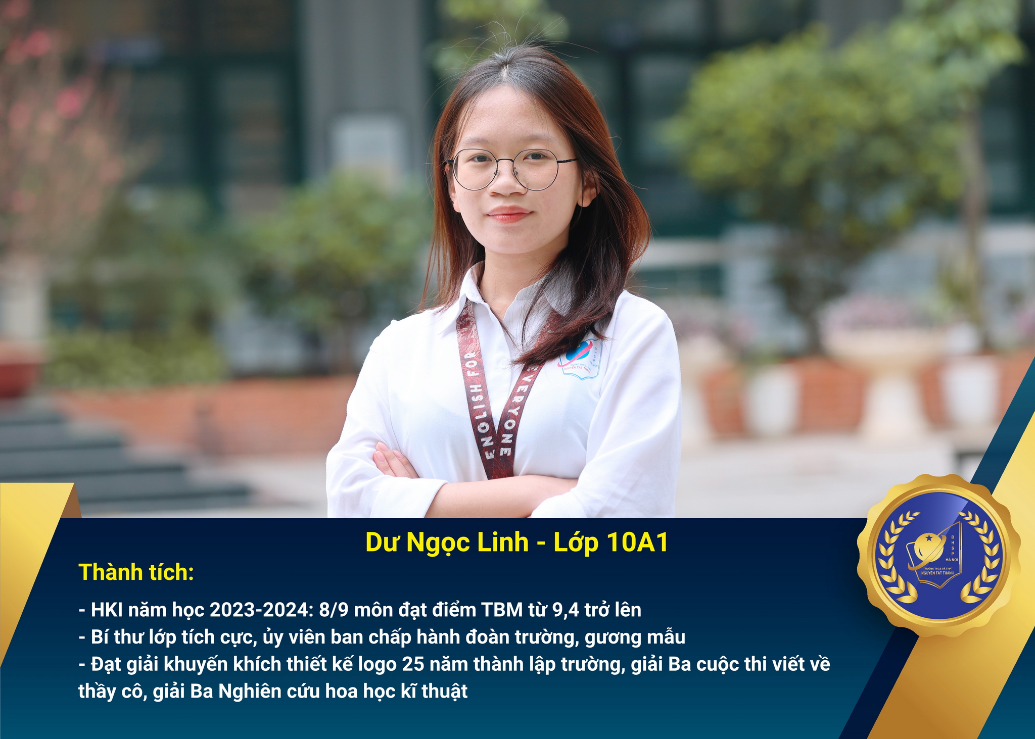 Chân dung học sinh nhận Học bổng Nguyễn Tất Thành lần thứ 48 – Khối 10 - năm học 2023 – 2024