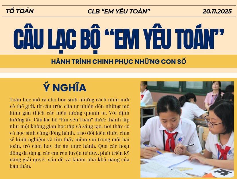Số 1 - Tập san "Em yêu Toán" - Số đầu tiên