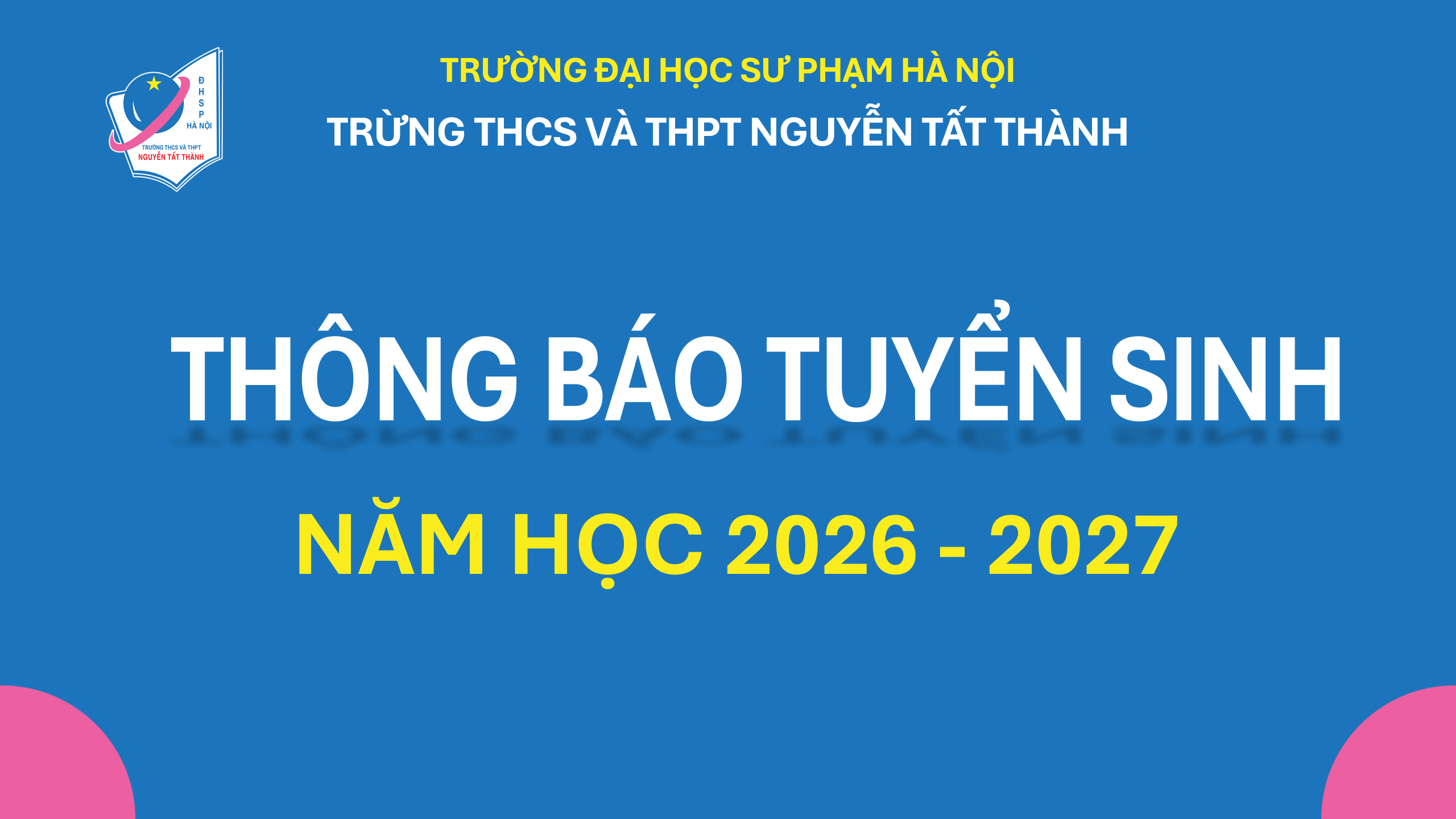 Thông báo tuyển sinh năm học 2026-2027